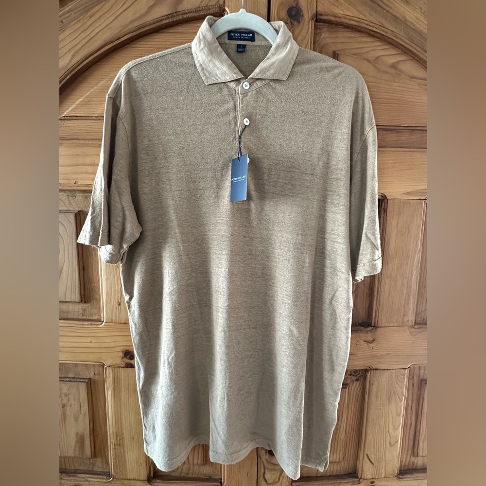 Peter Millar Men's Polo in Light Tan